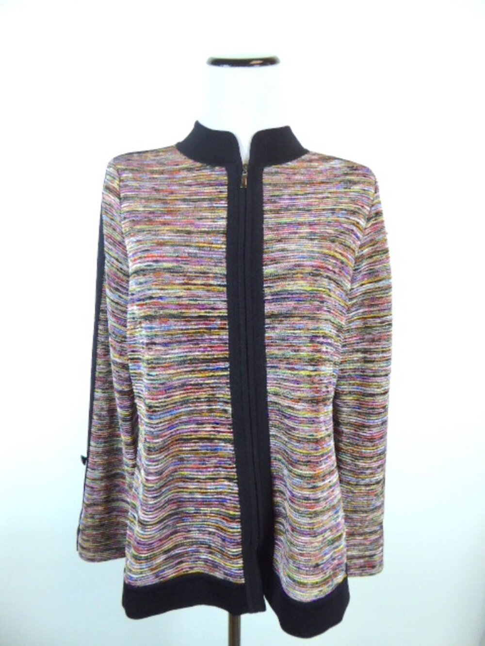 MISOOK multicolor BLACK CARDIGAN SWEATER Jacket XS